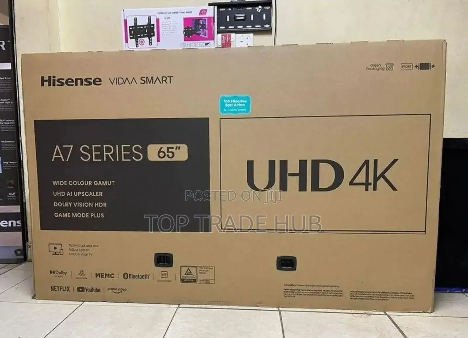Hisense 65 Inch A7 Series Uhd Edgeless Tv+ Wall Mount