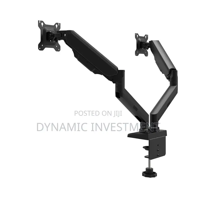 Tronic Dual Monitor Desk Mount for 2 Monitors Up to 27 Inche