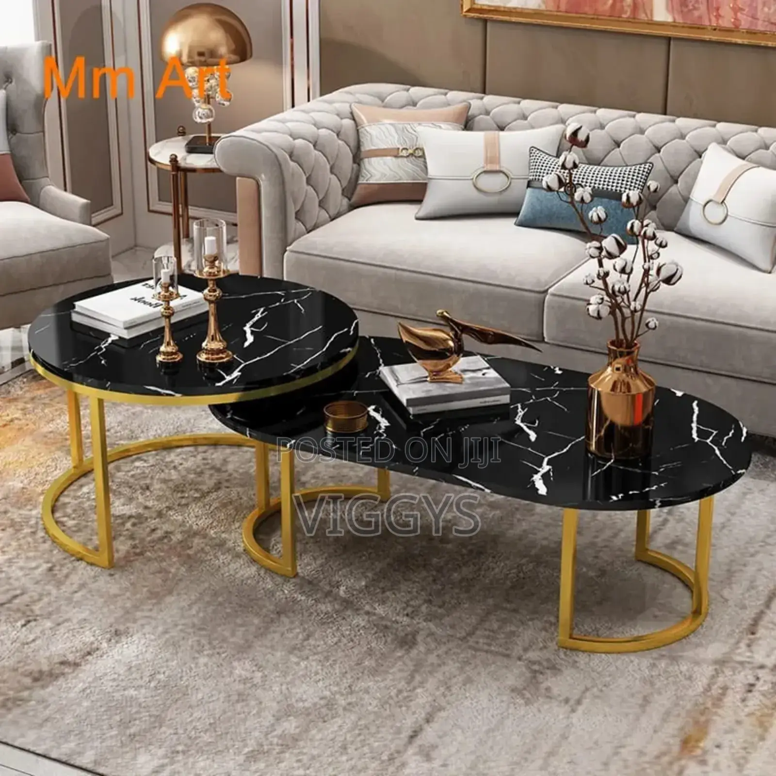 Glass Top Nesting Table