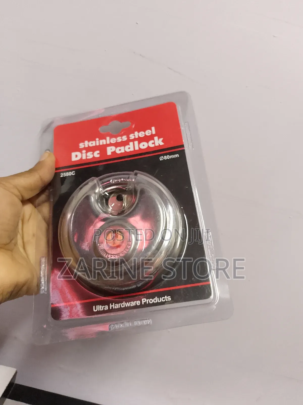 80mm Hardened Steel Padlock, Disc Padlock