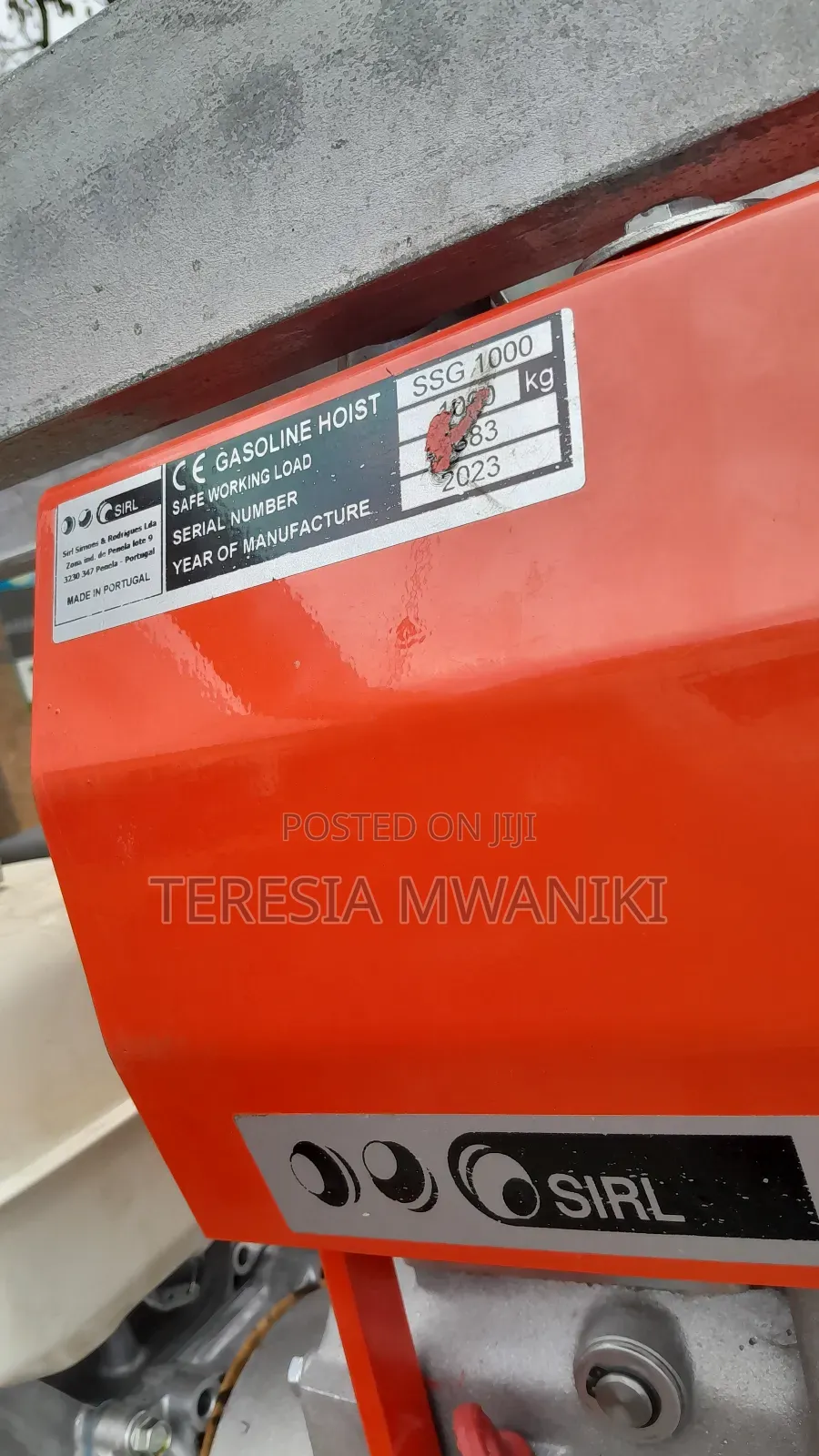 Portable Building Lifting Hoist With Gasoline Engine