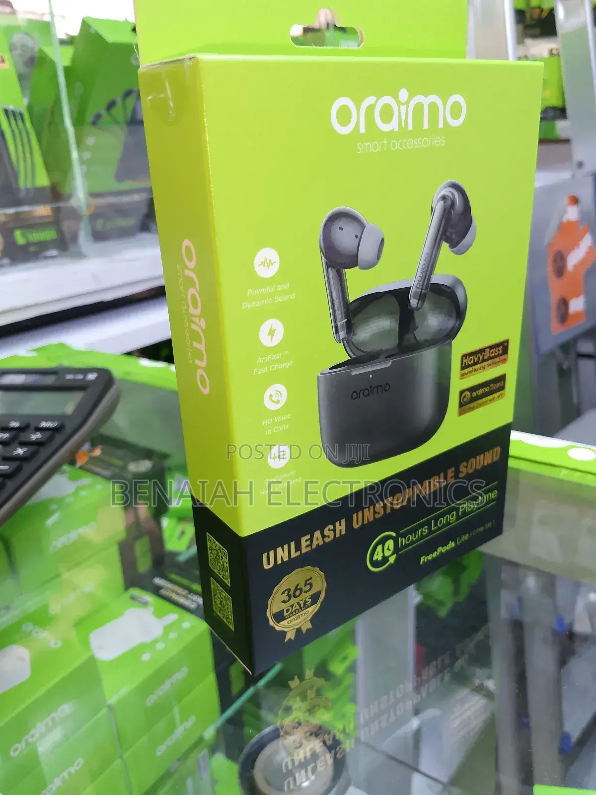 Oraimo Earbuds.40 Hours Play Time.