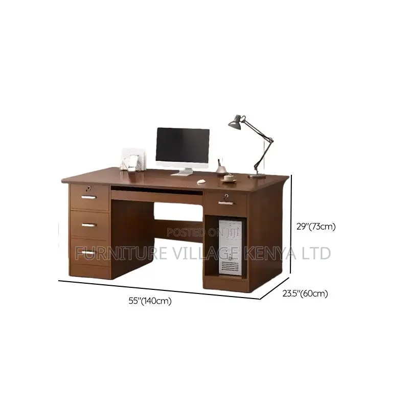 Office Table, Work Desk Side Storage Locking Drawer CPU