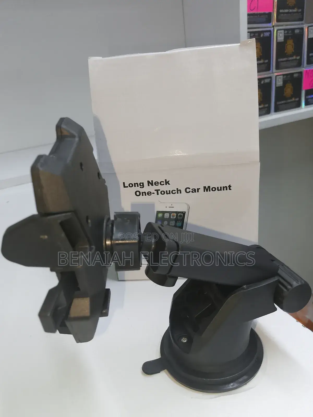 Long Neck Car Phone Holder.One Touch Mount