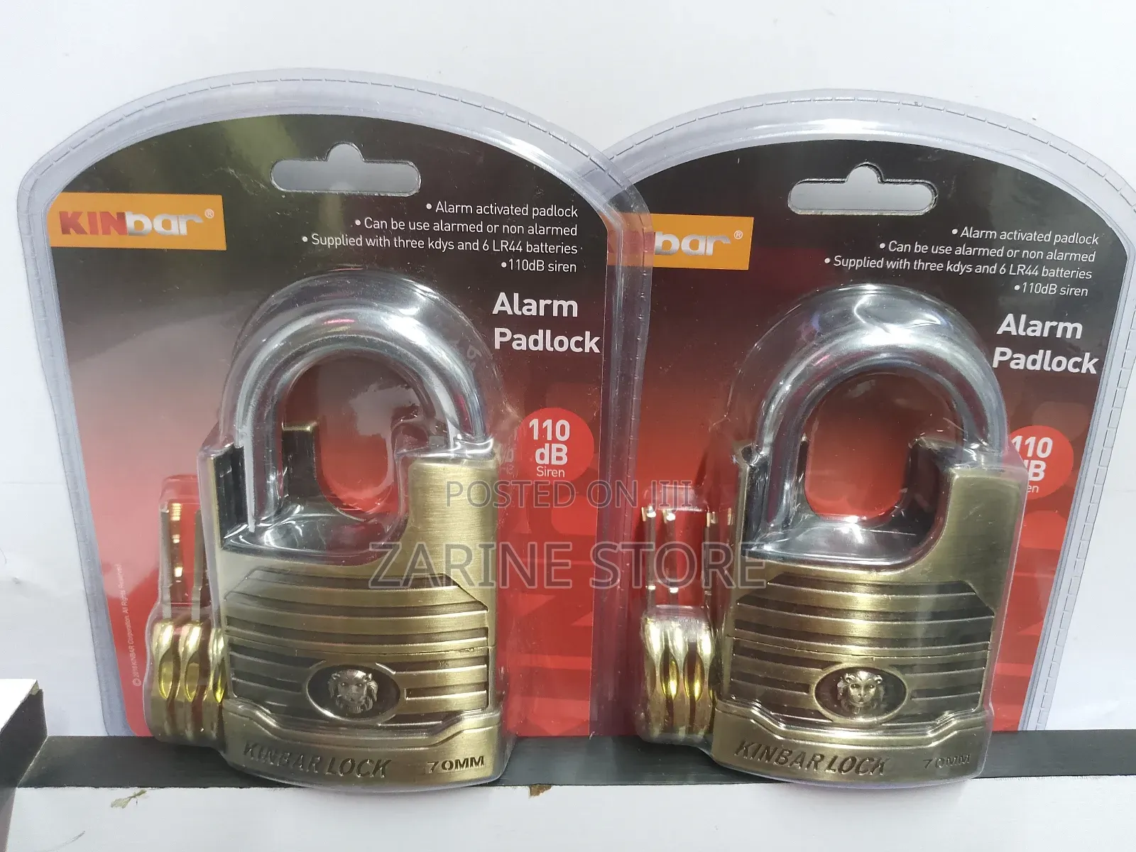 Kinbar Padlock 70mm Hardened Steel Alarm Activated Lock