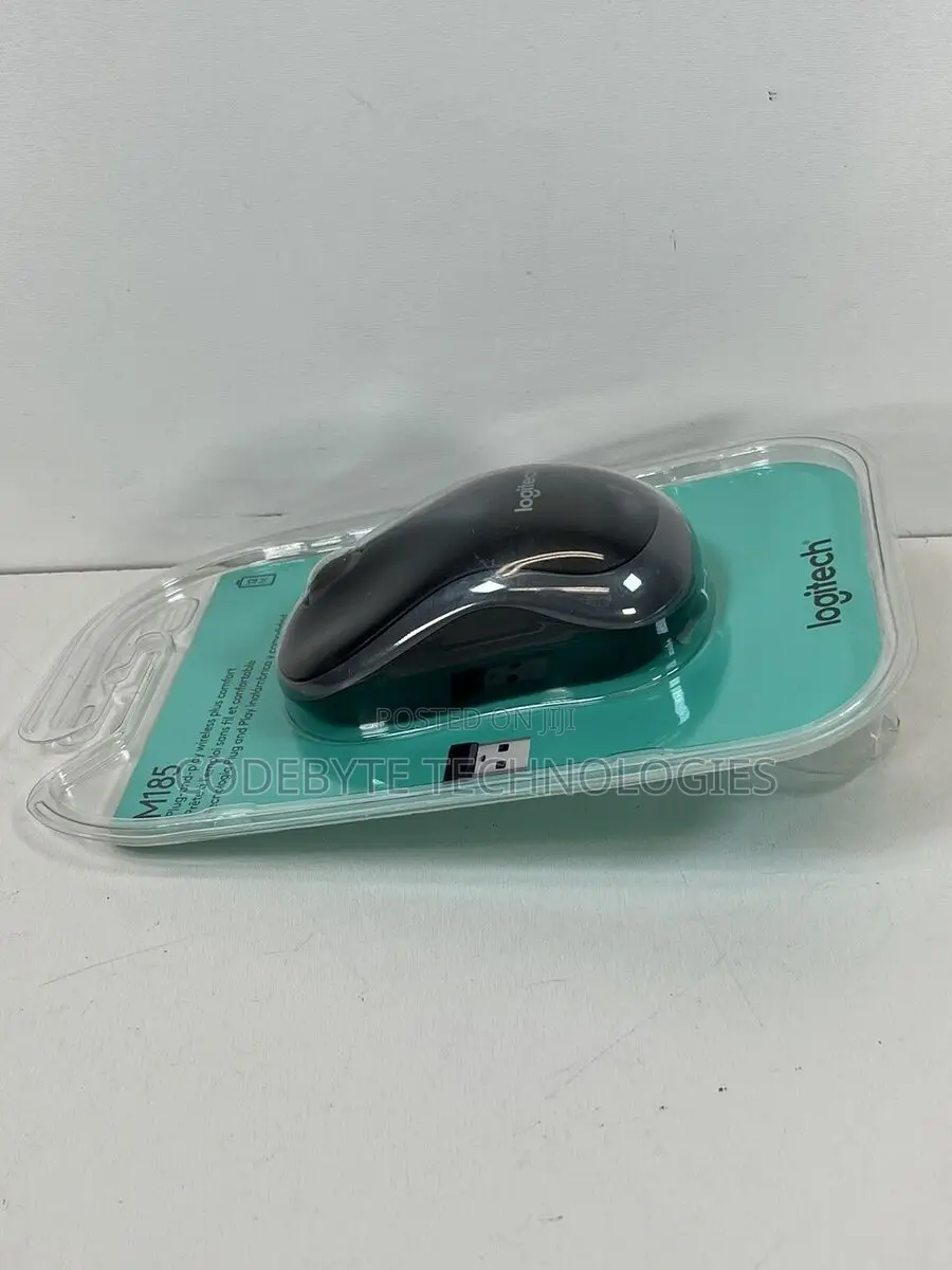 `Logitech M185 Grey Wireless Mouse