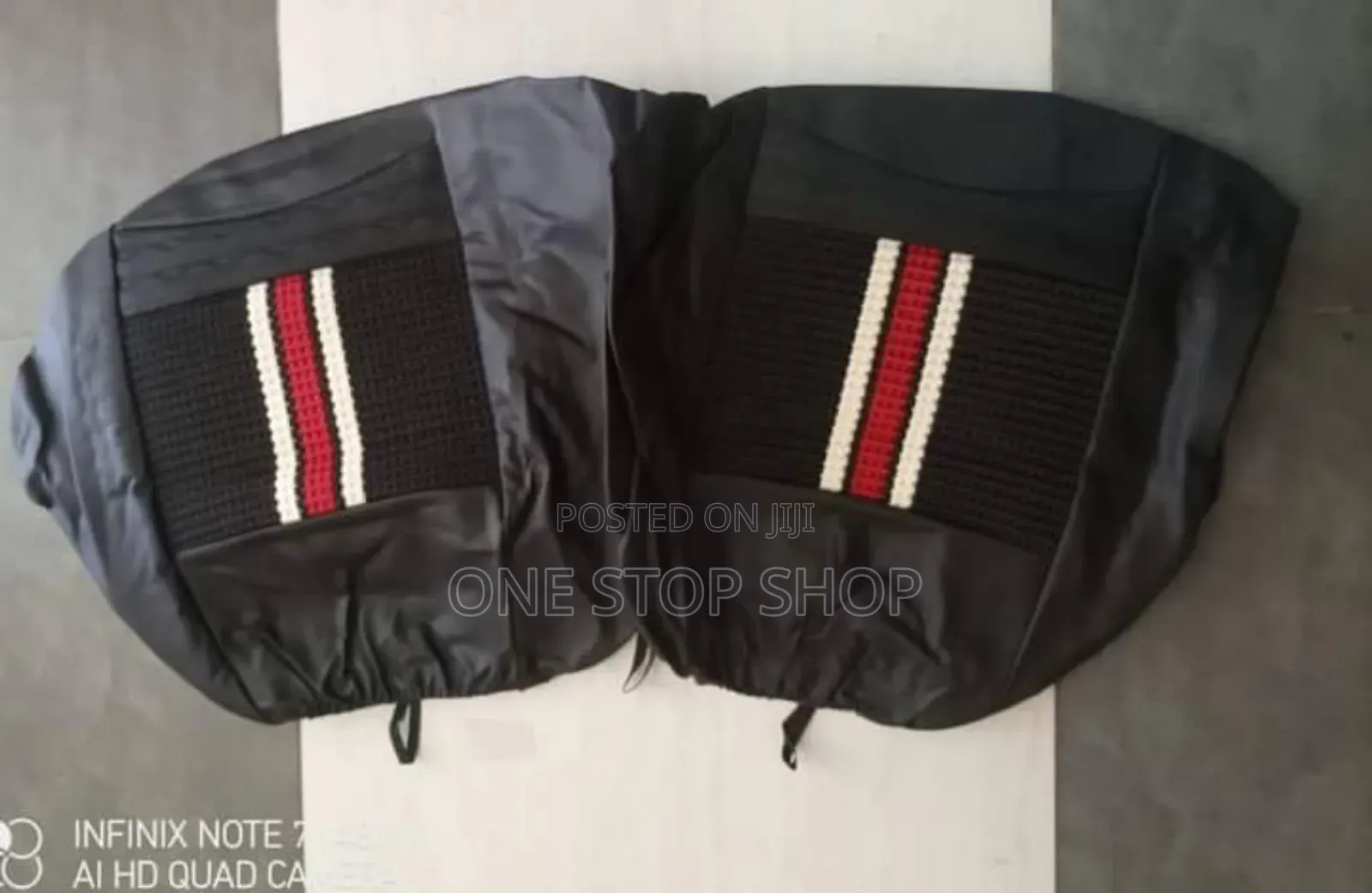 Black Leather Seat Cushions Top Covers for 5 Seater Vehicles