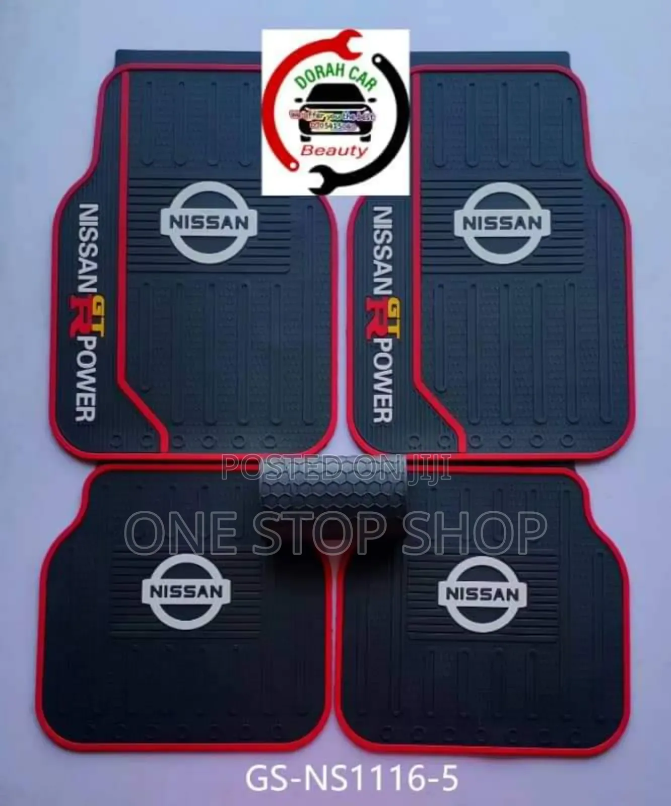 5pcs Nissan Labelled Rubber Car Carpet Mats