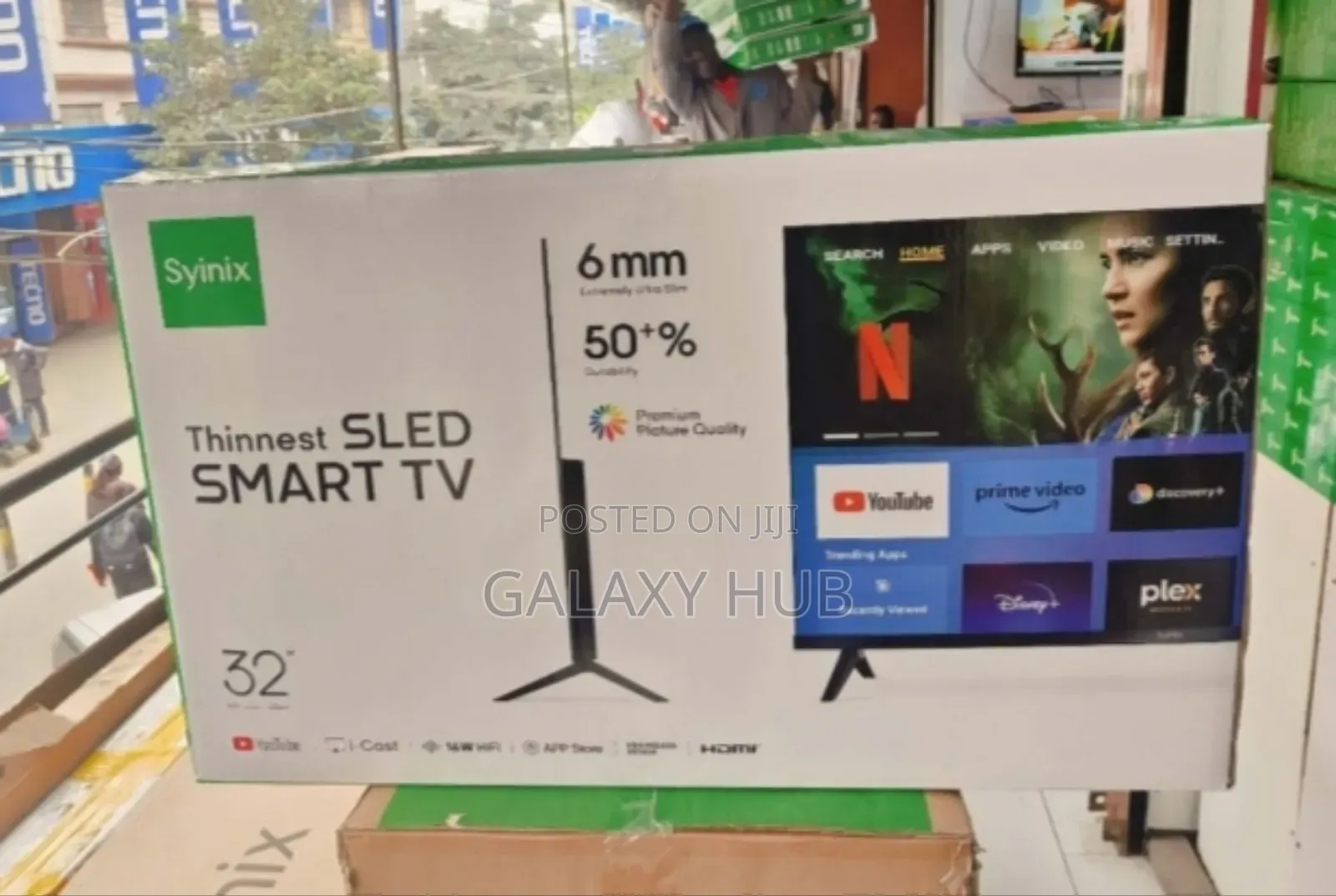 Syinix 32 Inches Frameless Smart Android Tv