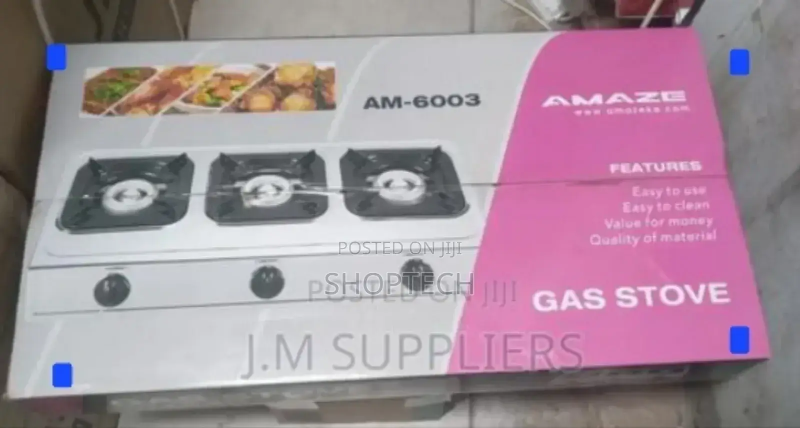 Amaze 3 Burner Gas Cooker Table Top