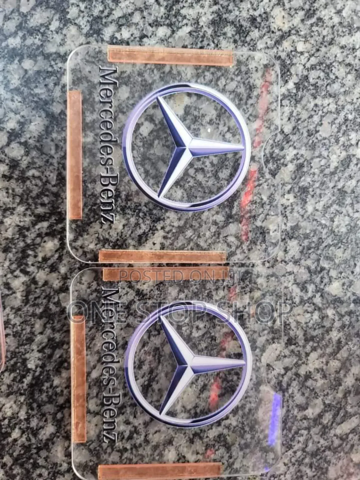 Mercedes Cars Clear Branded Industry Holders