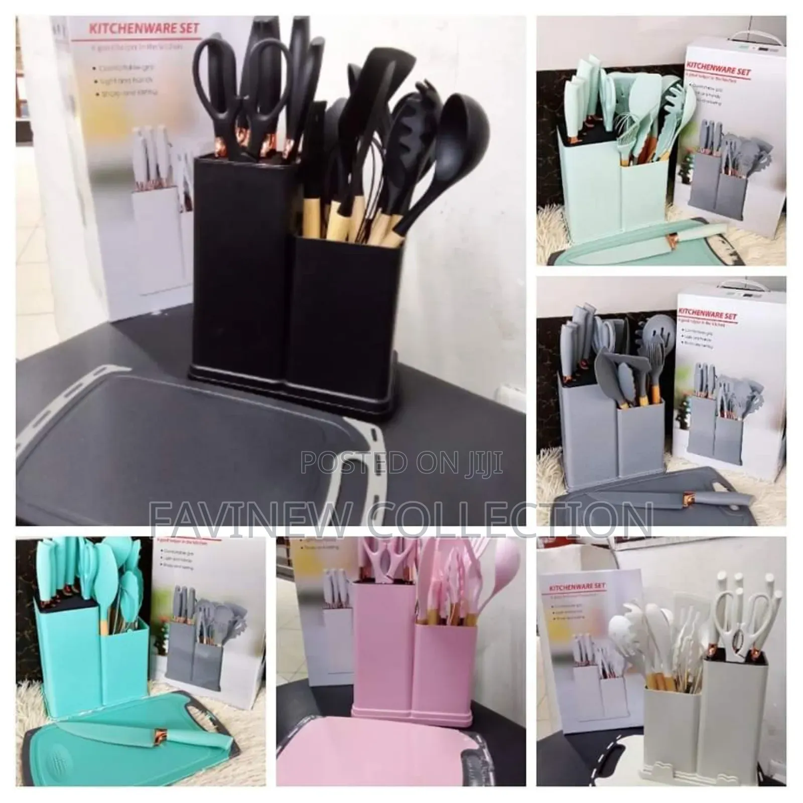 19pc Silicone Spoon Set Kitchenware Cooking Utensils Set