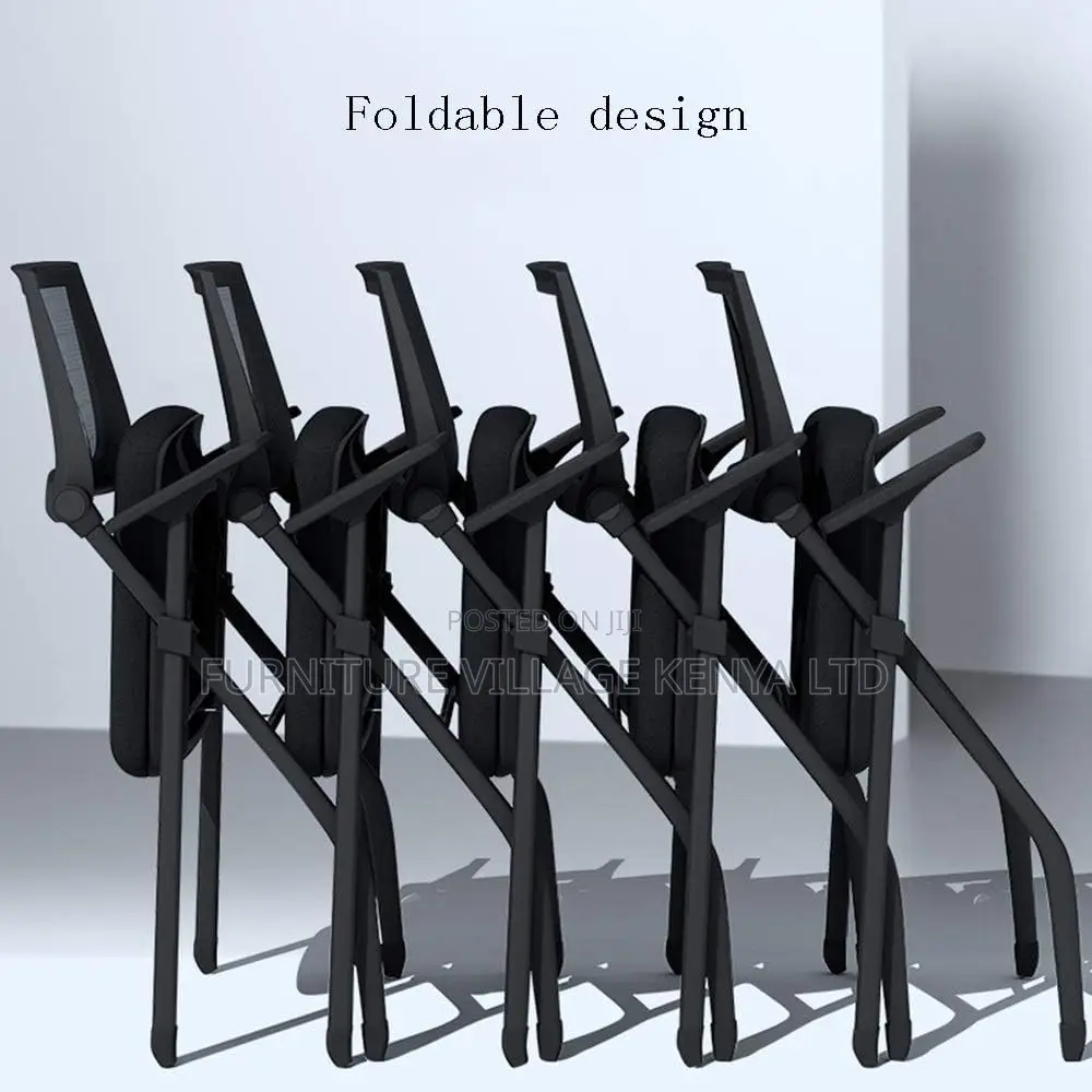 Foldable Office Chair, Mesh Back Nesting Arm Chair