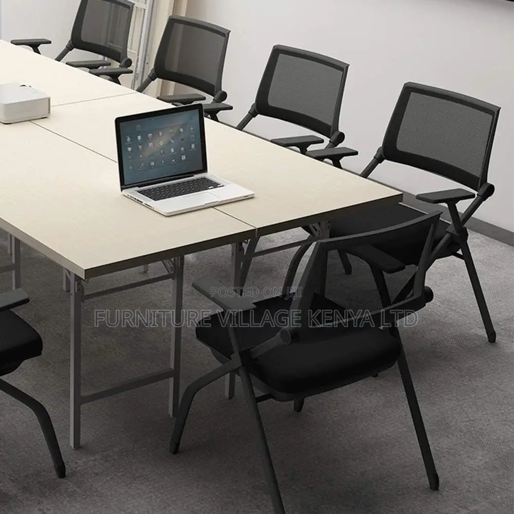 Foldable Office Chair, Mesh Back Nesting Arm Chair