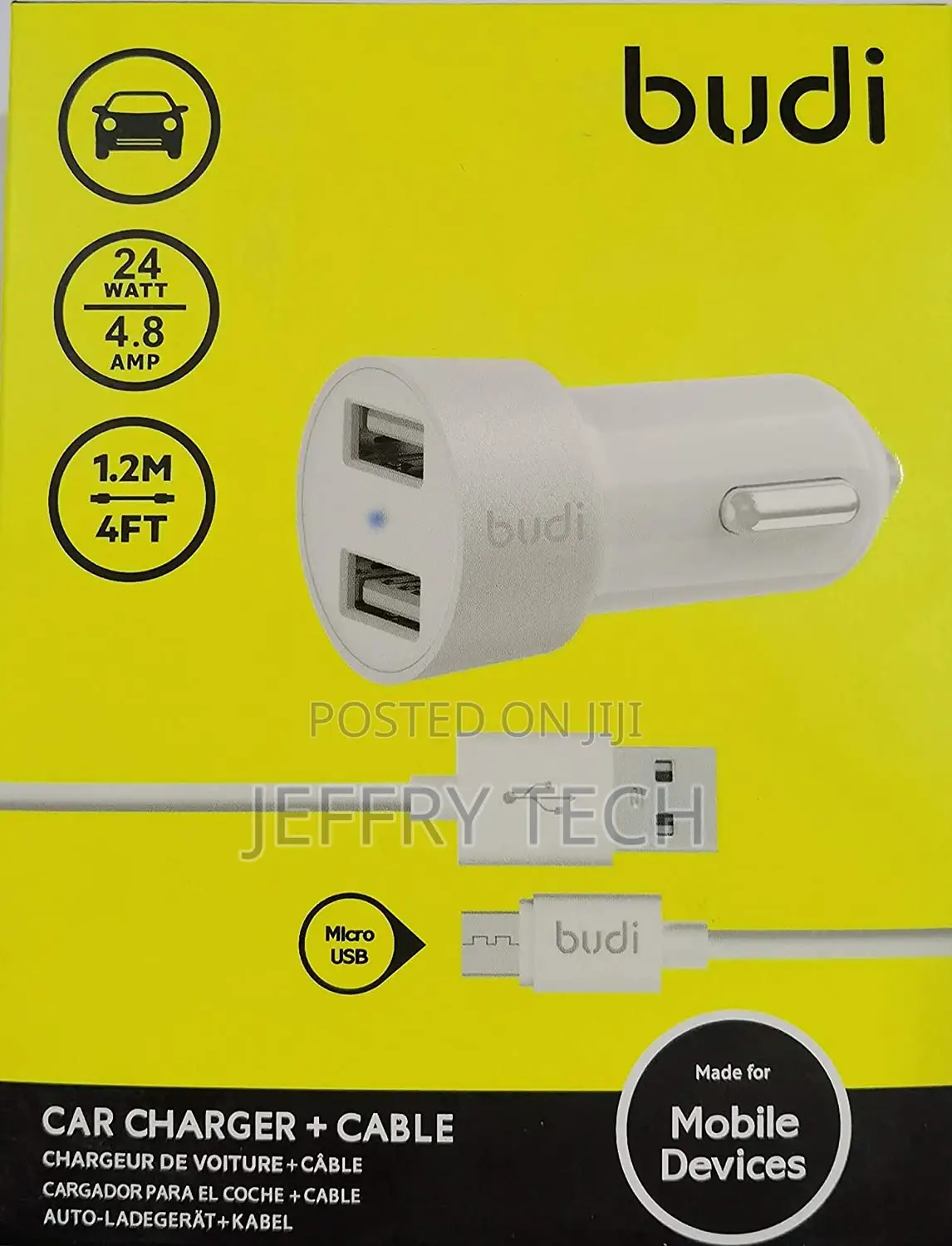 12 Watt 2.4 Amp Car Charger