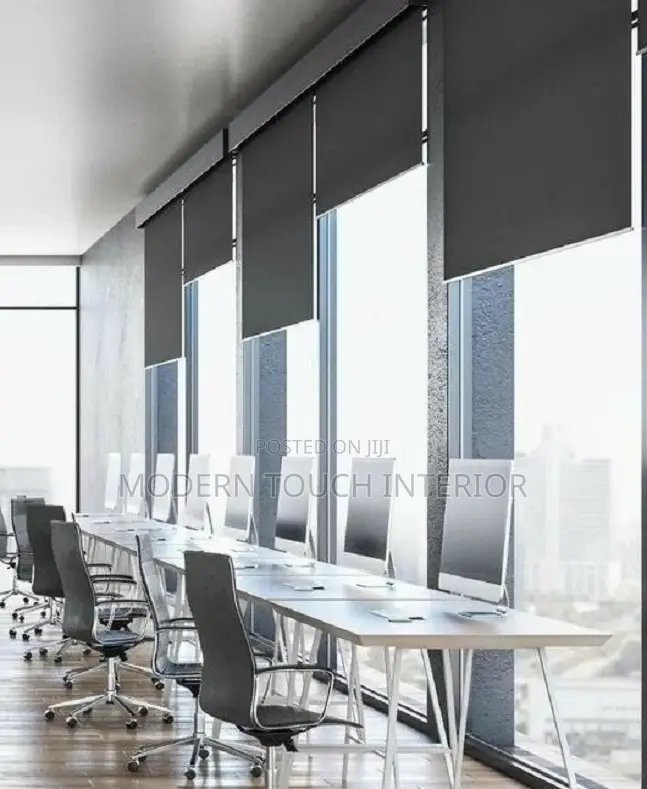 Black Sunscreen Window Blinds