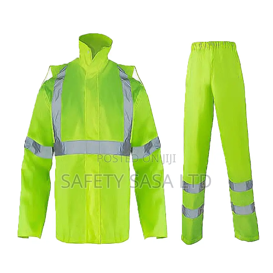2 Piece Rain Wear With Reflective Stripes