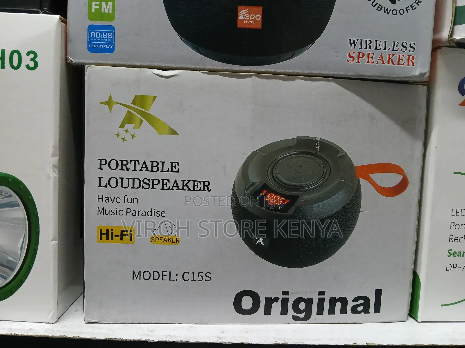 Original Round Bluetooth Speaker With LCD Display