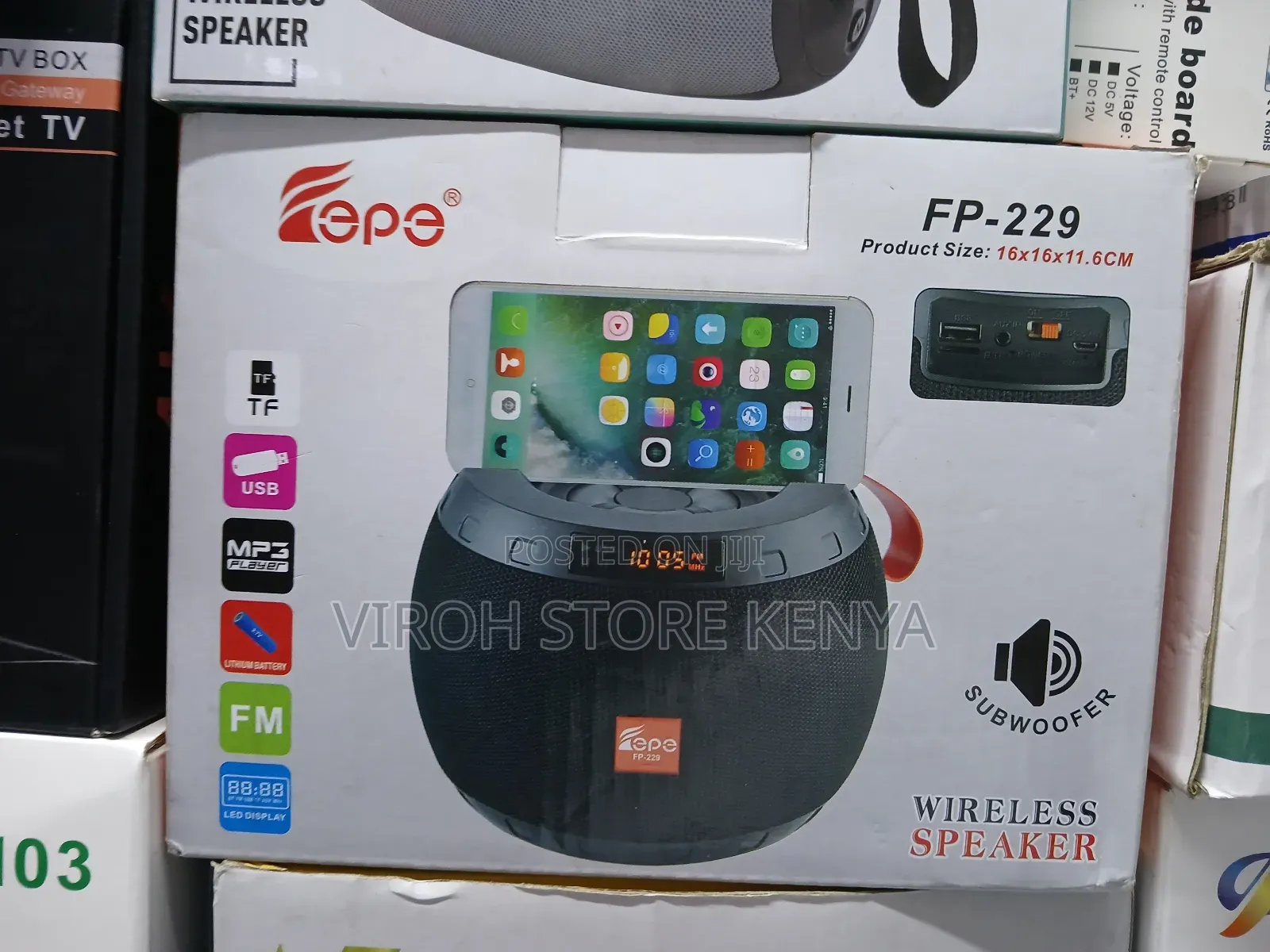 Fp229 Round Bluetooth Speaker With LCD Display With Fm/Usb