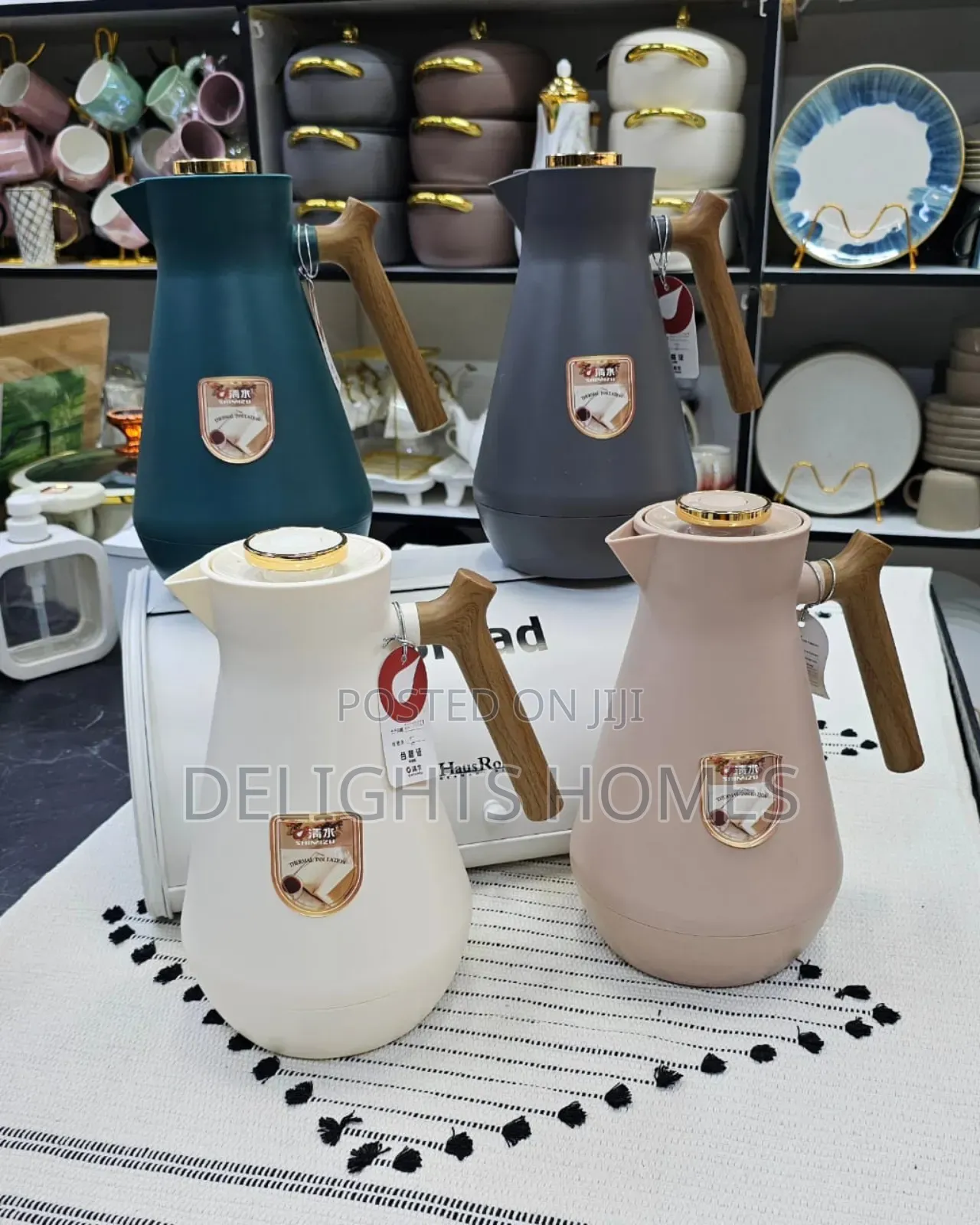 Wooden Handle Vacuum Flask* 1.45l-Sen