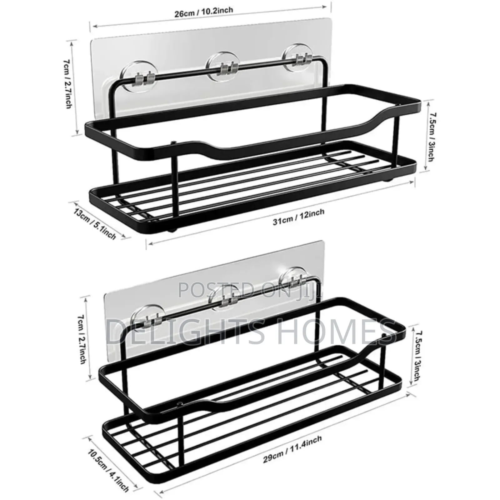 2pcs Shower Caddy Shelf/Bathroom Organizer-Sen