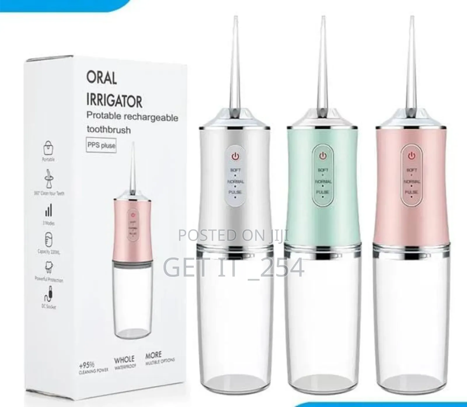 *Rechargeable Portable Oral Irrigator With 4 Nozzles