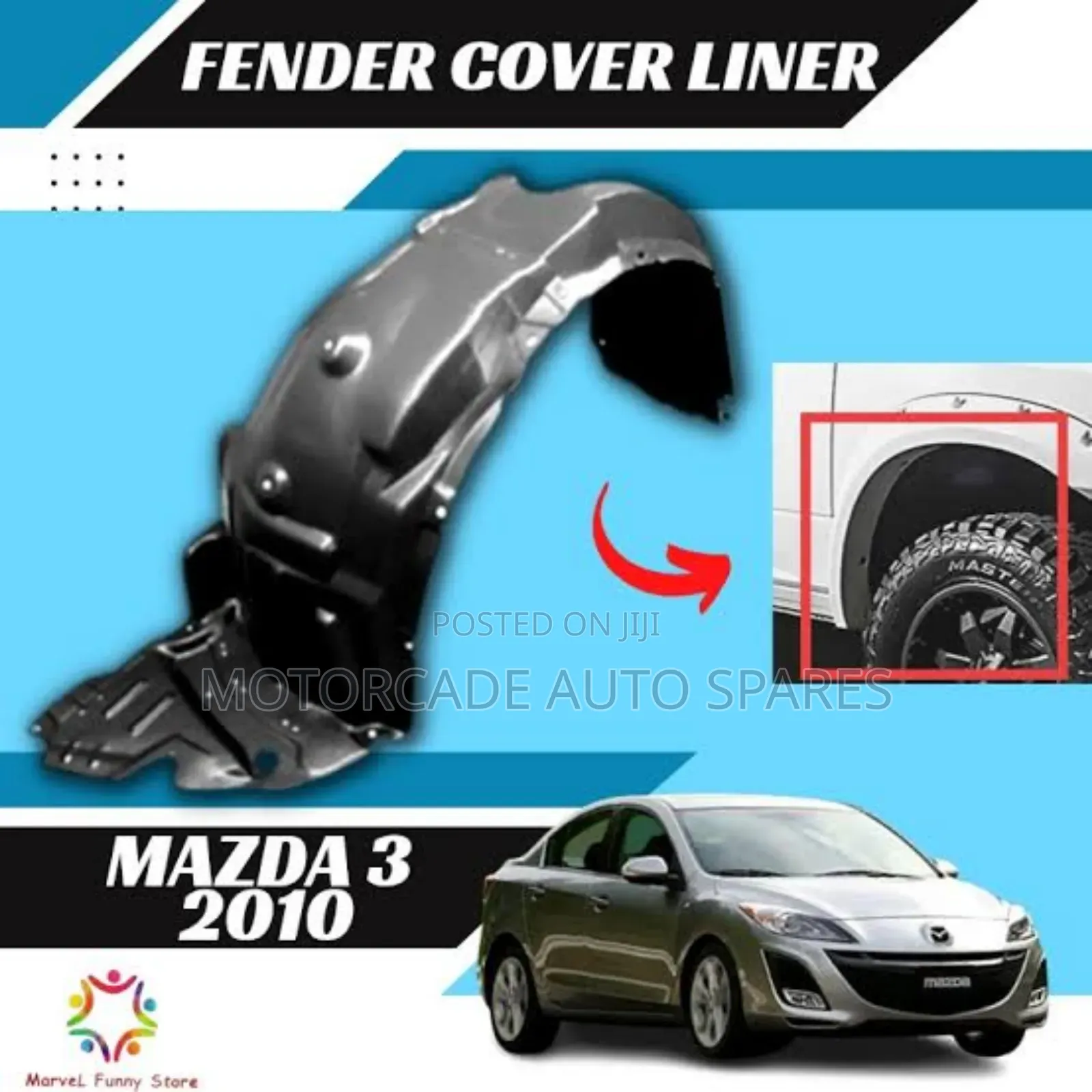 Mazda Axela 2008/2010/2012 Front Bumper Stone Guards
