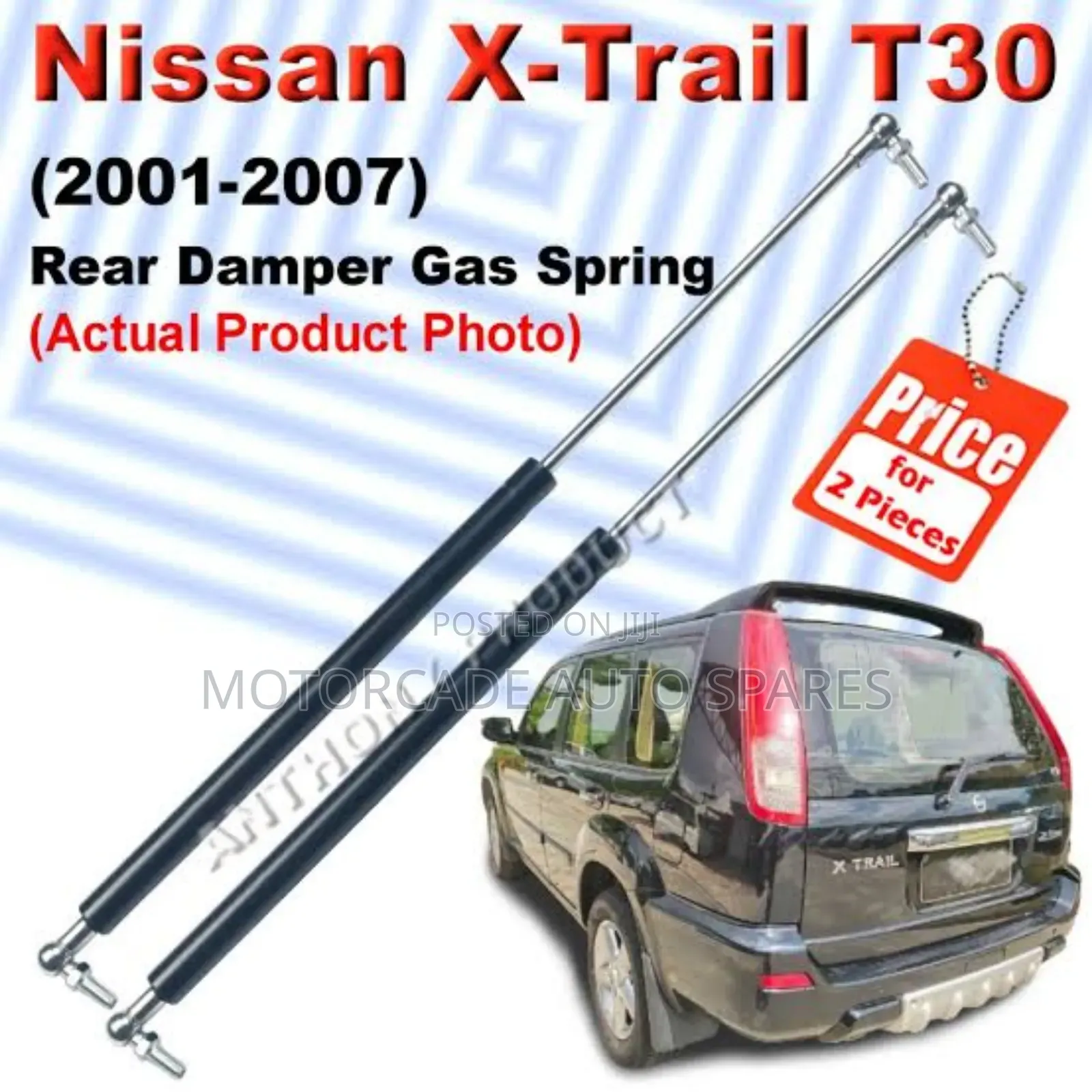 Nissan Xtrail T30 2001-2007 Boot Shocks Set