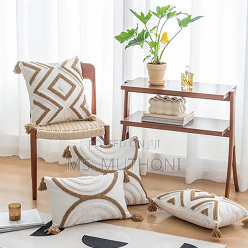 Boho Throw Pillow Covers With Tassels,