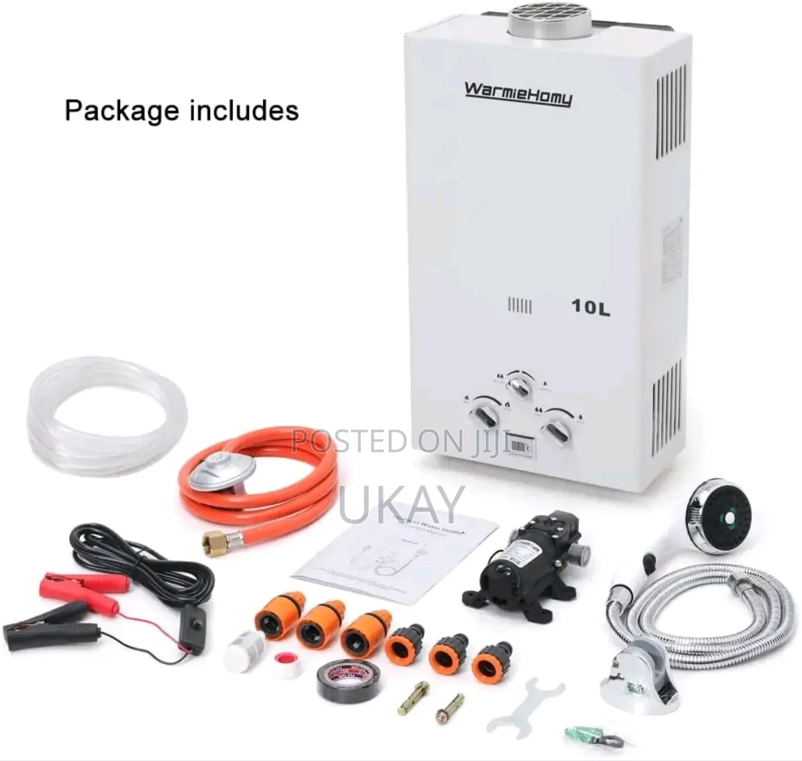 Warmiehomy 10L Portable Gas Water Heater.