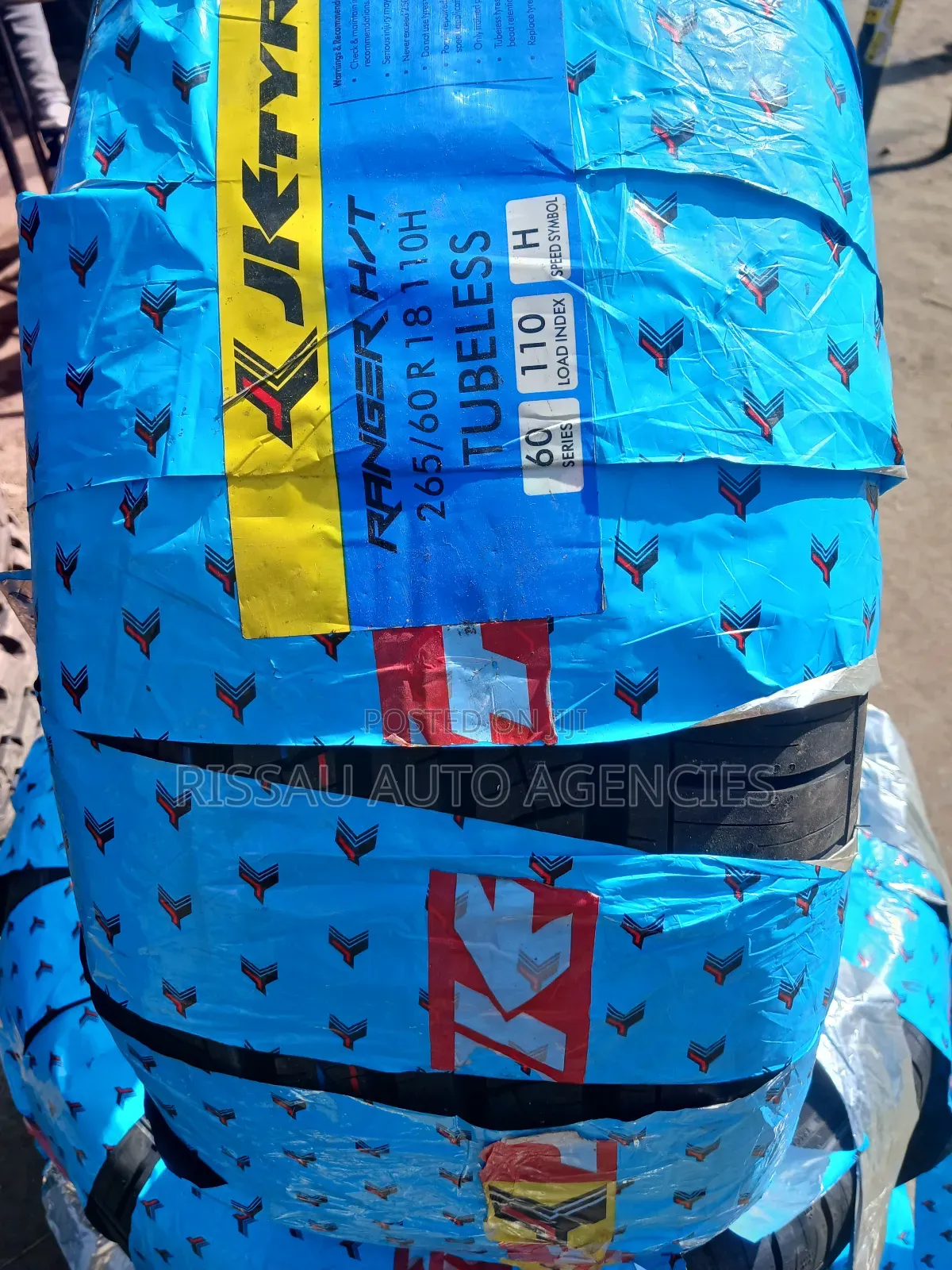 265/60 R 18 JK Ranger Tyres Made in India.
