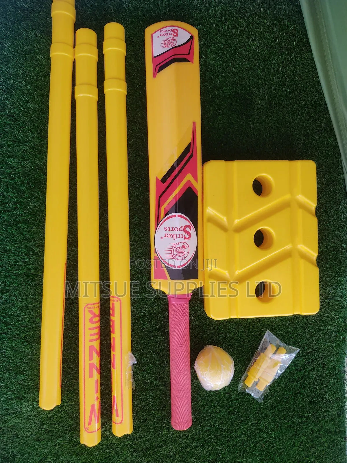Cricket Plastic Set- 3 Stumps+2 Bails With 1 Ball and 1bat