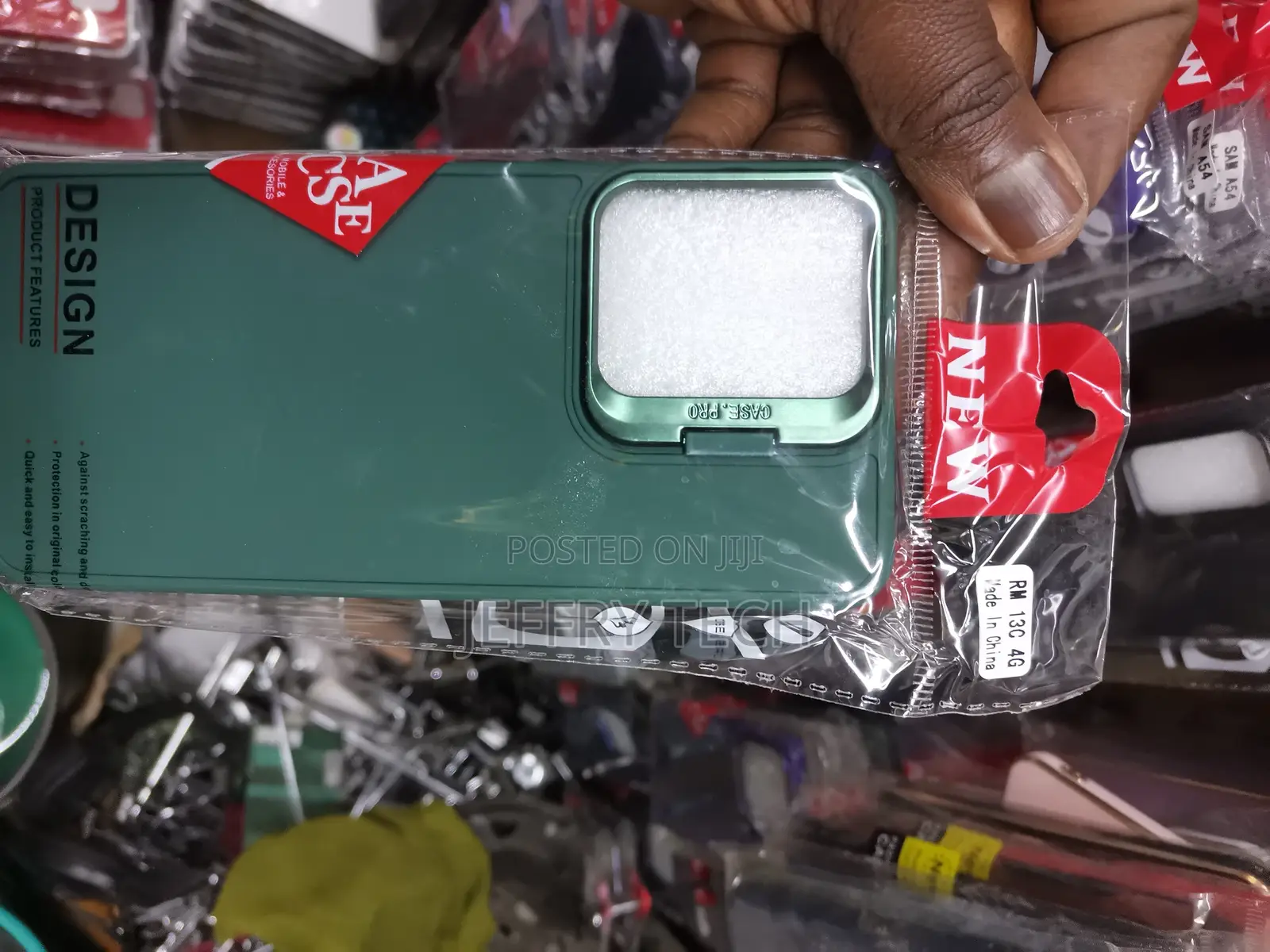 Green Camera Stand Color TPU (Soft) Phone Case - Realme 13C