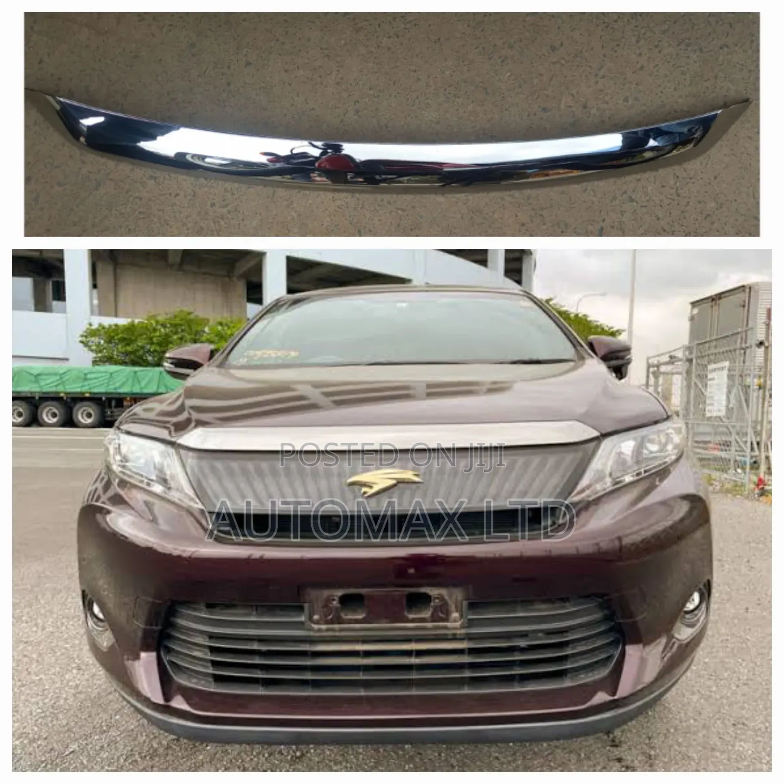 Zsu65w. Bonnet Chrome Finisher. For Toyota Harrier, Yr2017+