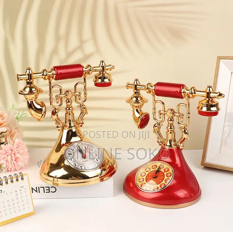 Classic Retro Vintage Decor Telephone Design Alarm Clock