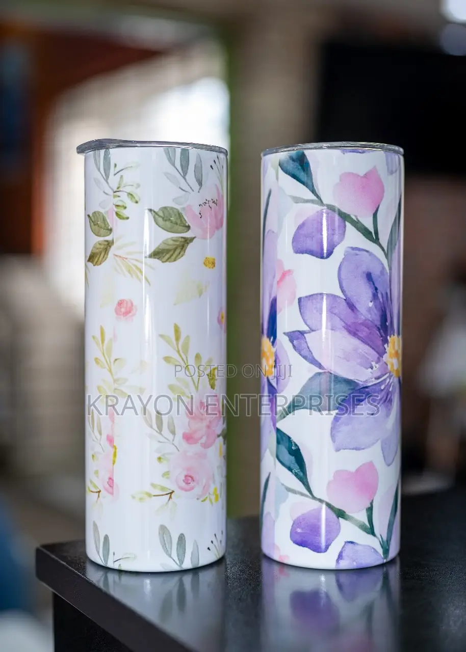 Flowered Tumbler Sublimated