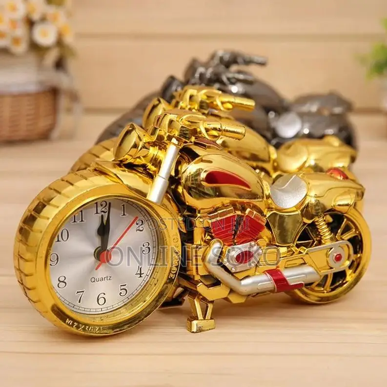 Retro Vintage Antique Decor Motorcycle Design Alarm Clock