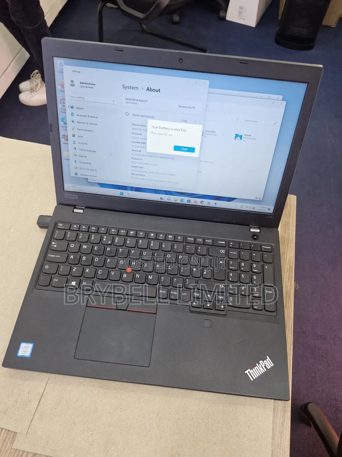 Laptop Lenovo ThinkPad L580 16GB Intel Core I7 SSD 256GB