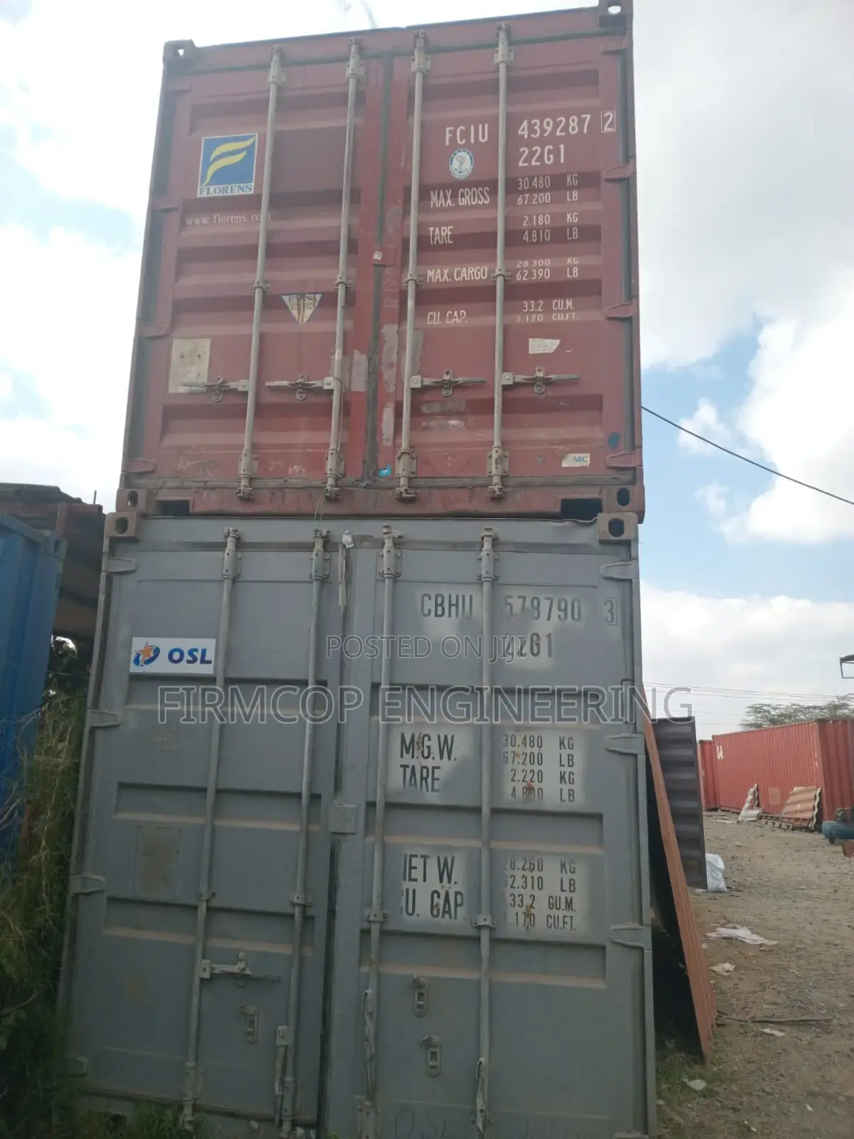 Dry and Empty Used Shipping Containers