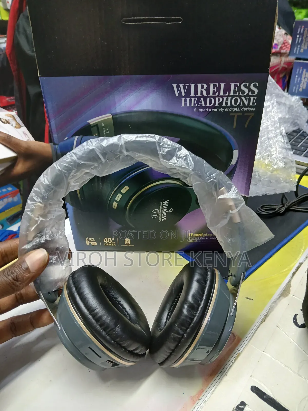 T7 Wireless Head Phones for Music Gaming Movie Headphones