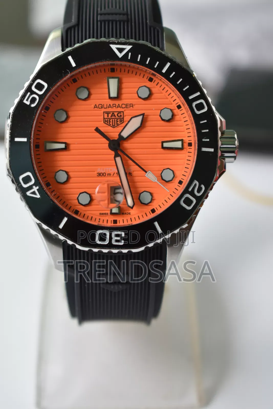 Tagheuer Aquaracer Orange Dial Black Rubber Straps