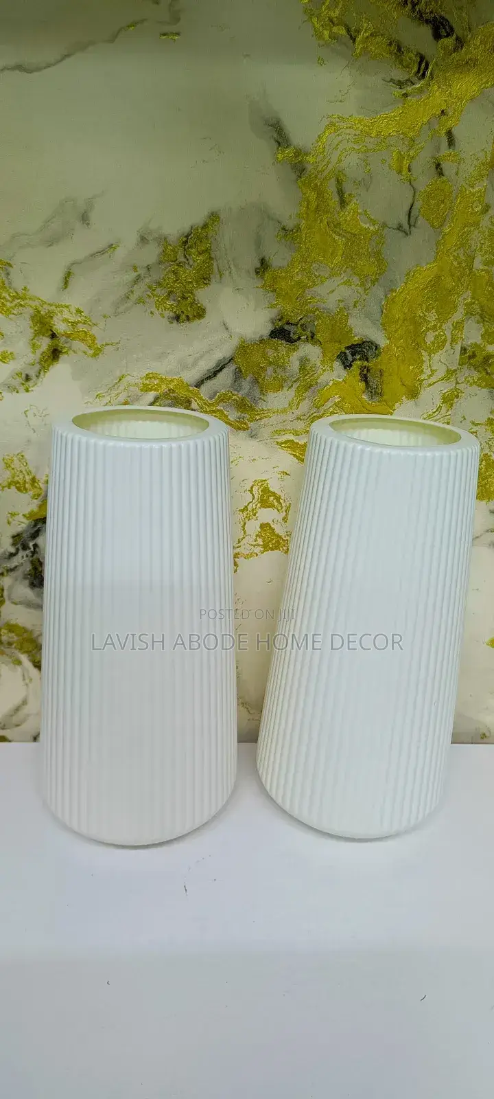 Long Plastic Vase for Live and Artificial Flowers