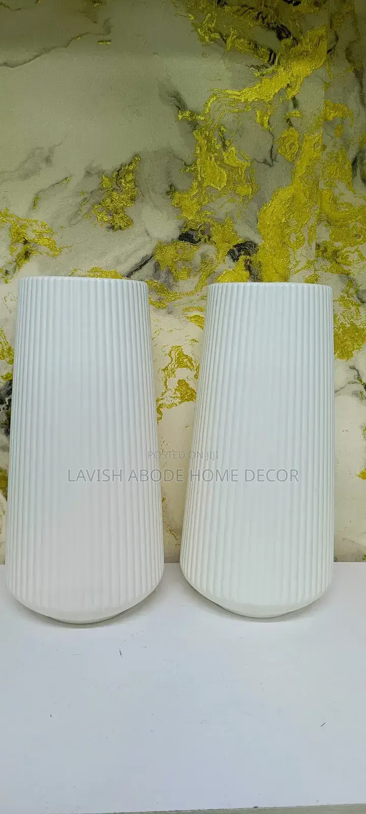 Long Plastic Vase for Live and Artificial Flowers