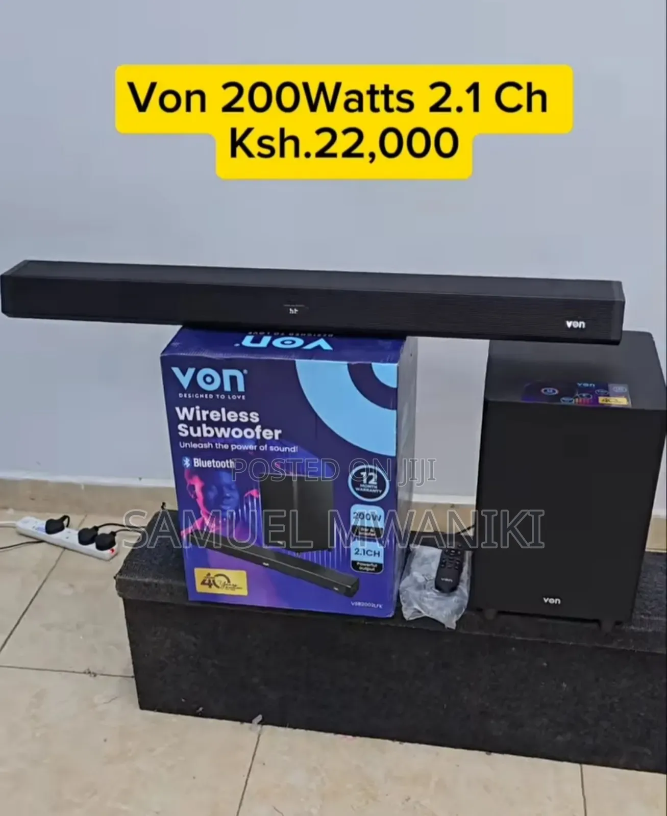 Von 2.1CH Wireless Soundbar 200W