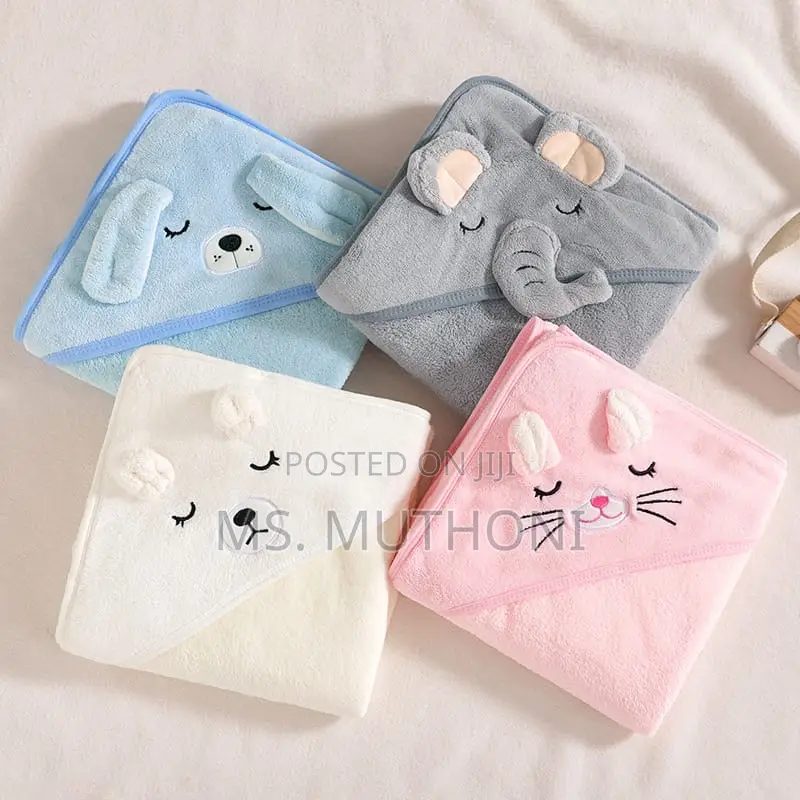 Animal Print Baby Bath Hooded Towels*
