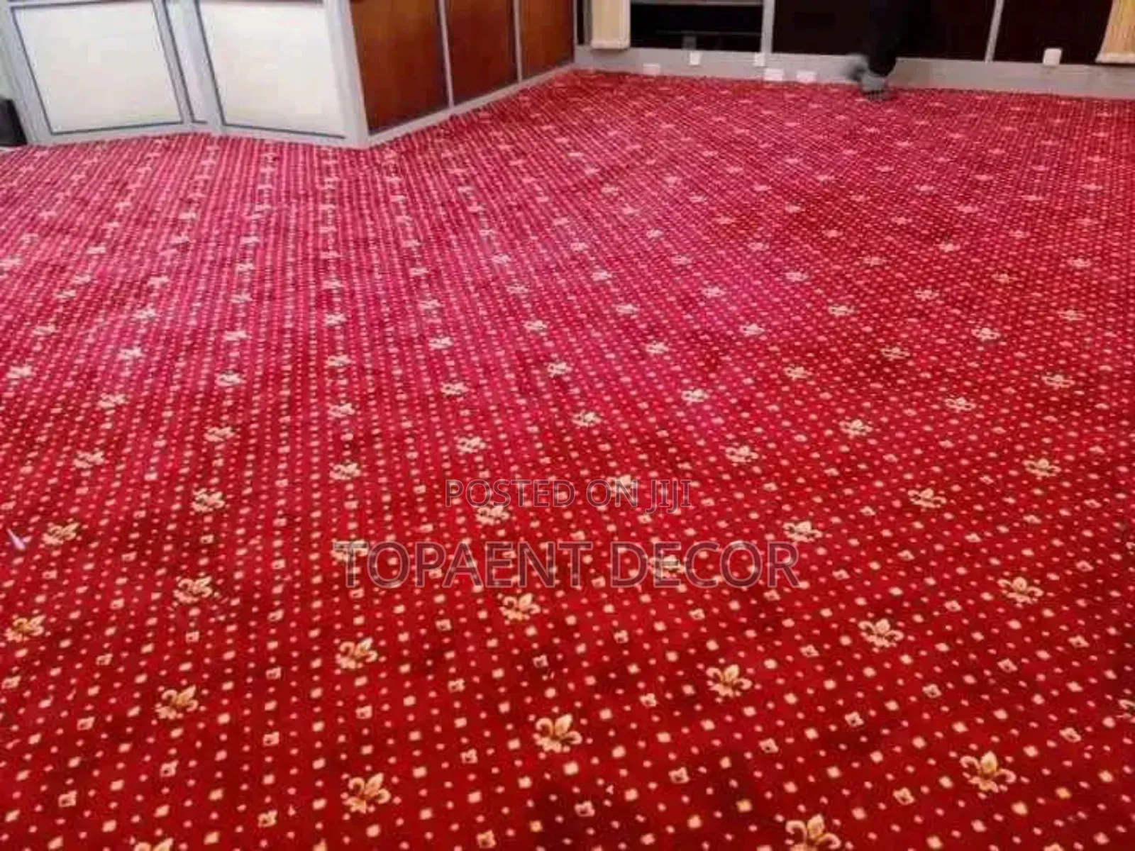 Red Flowered VIP Office Carpets