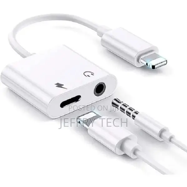 Headphone Jack for iPhone Lightning to 2 in 1 Dongle Adapter