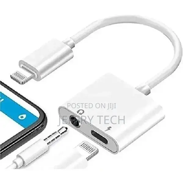 Headphone Jack for iPhone Lightning to 2 in 1 Dongle Adapter