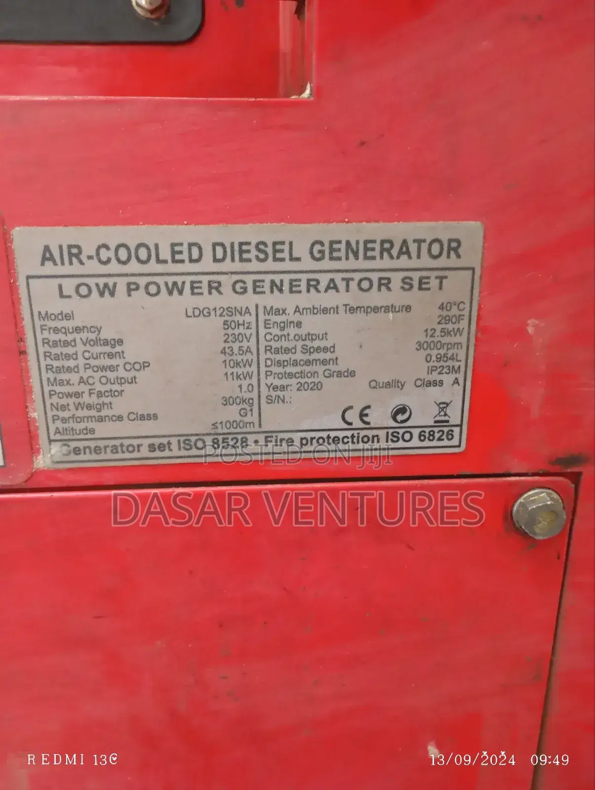 Generator Hire 10kva at 7500