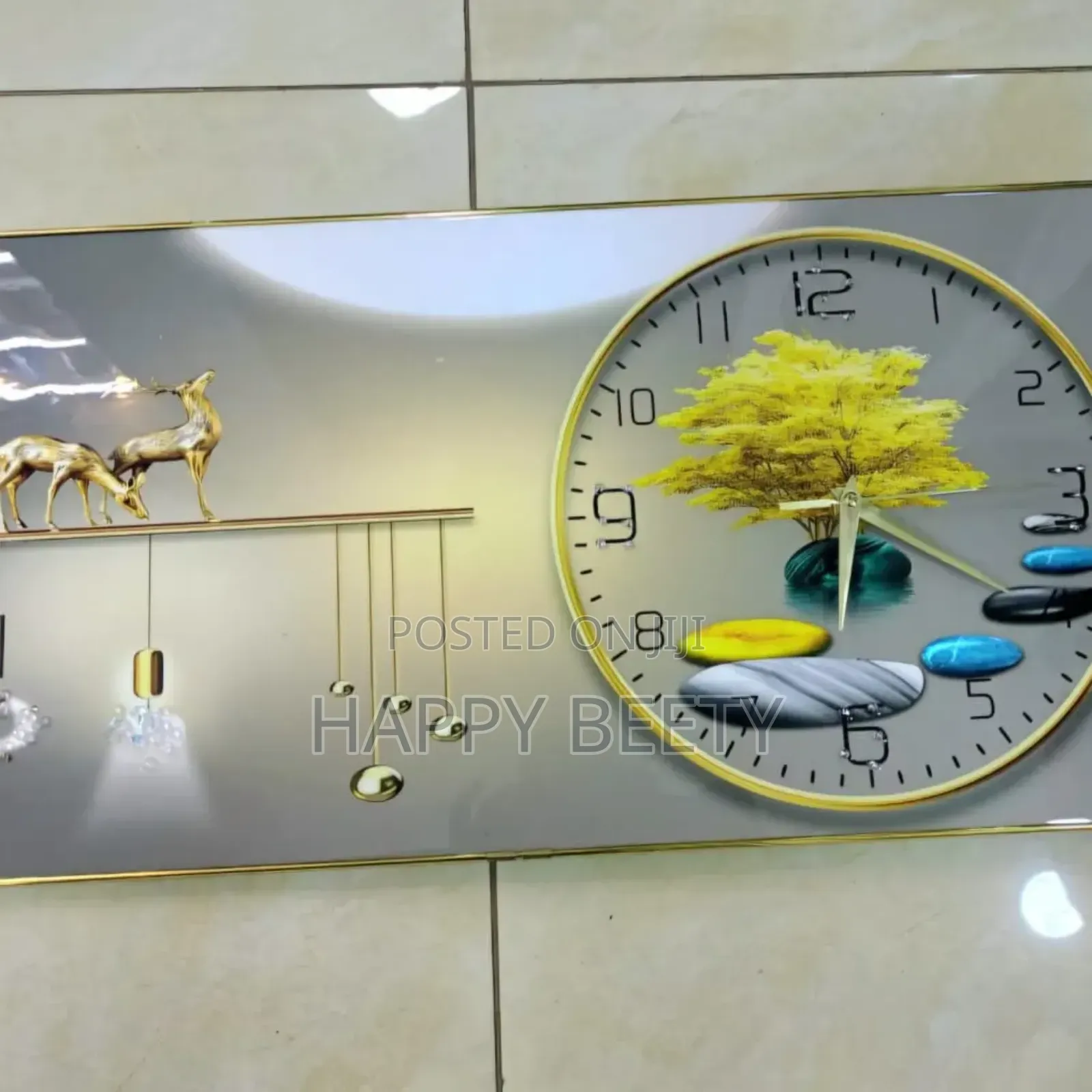 *Crystal Porcelain Decorative Painting With Clock